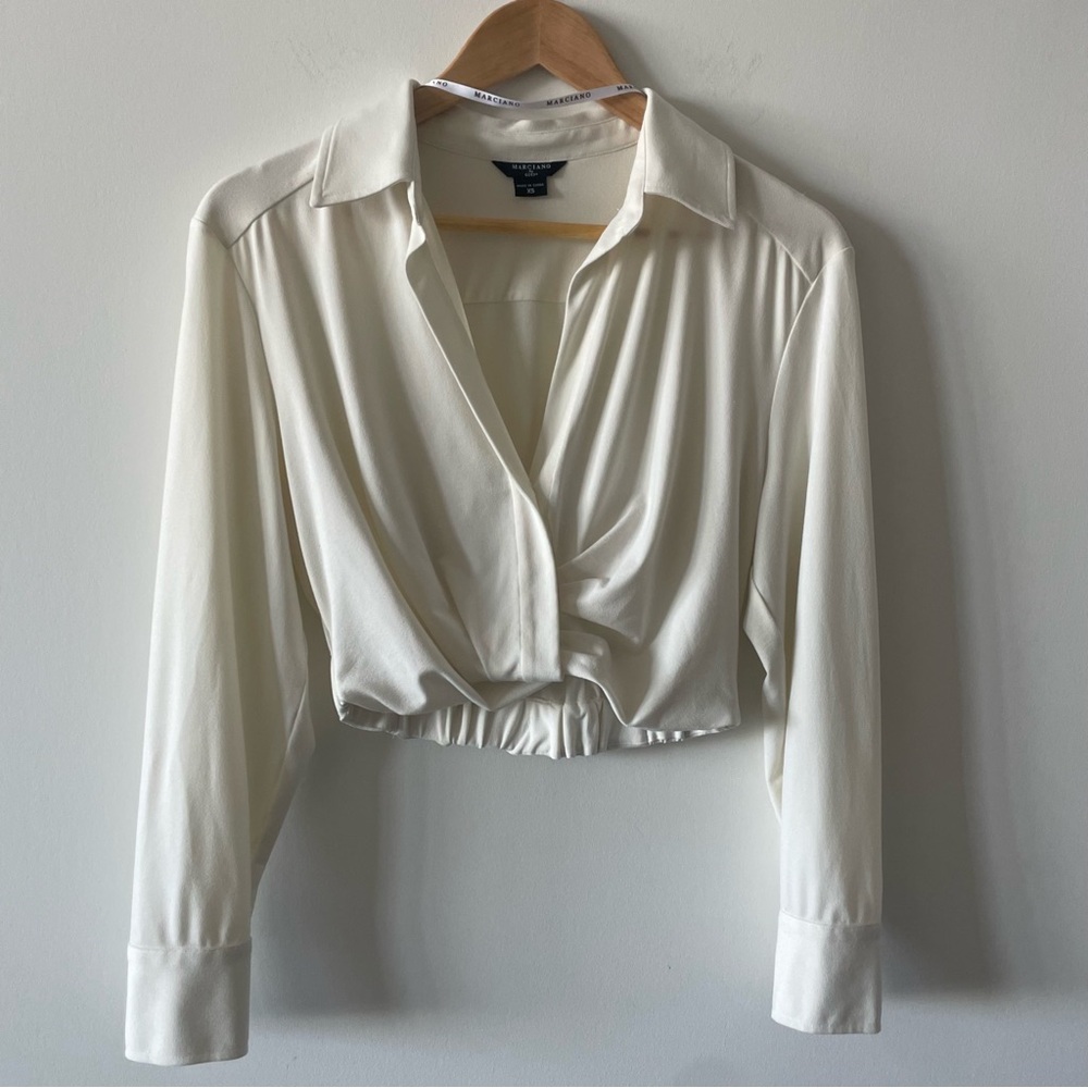 Marciano by GUESS Cara Blouson Long Sleeve Top